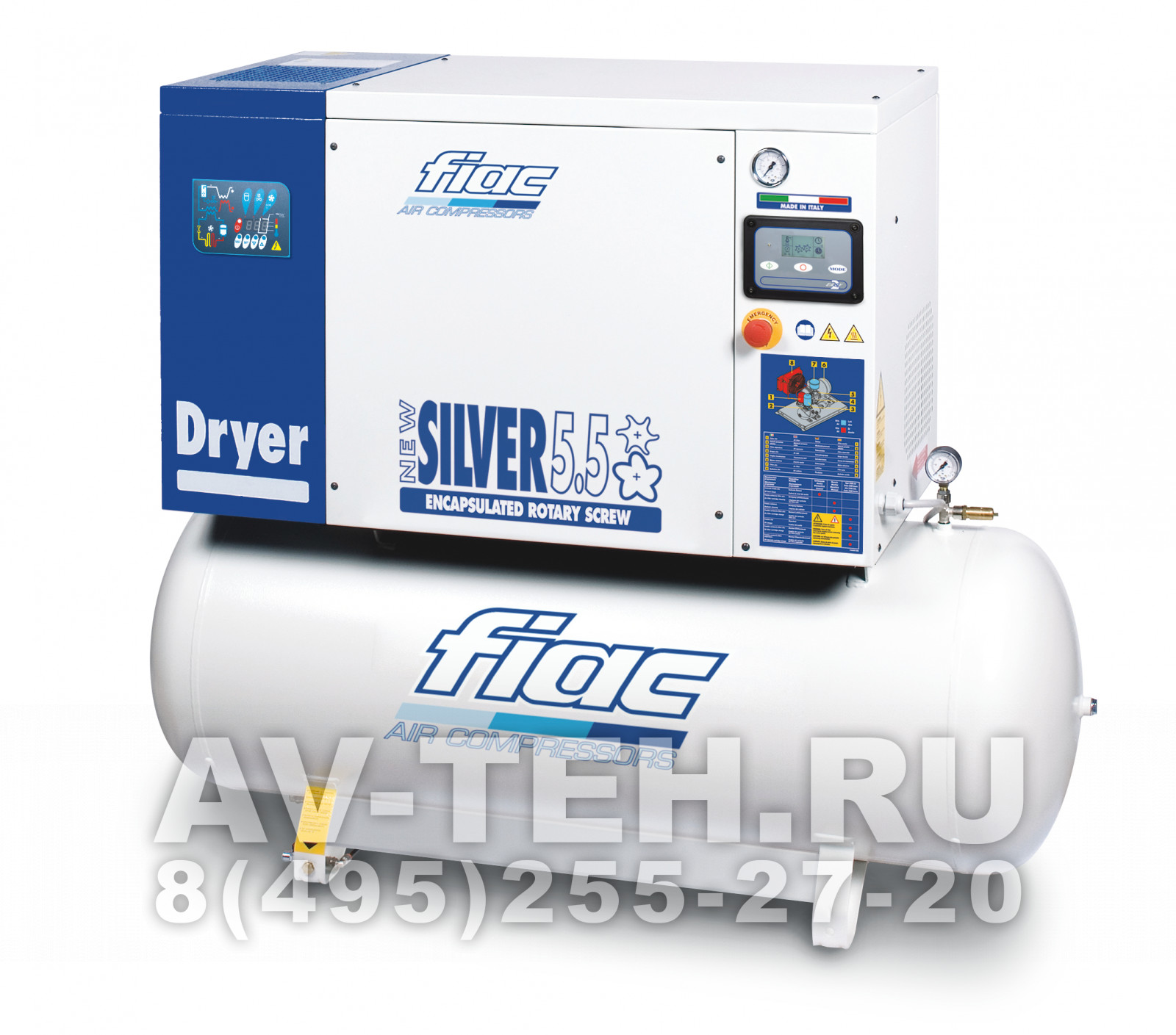 Винтовой компрессор FIAC NEW SILVER D 5,5/300 8 Винтовой компрессор FIAC NEW SILVER D 5,5/300 8